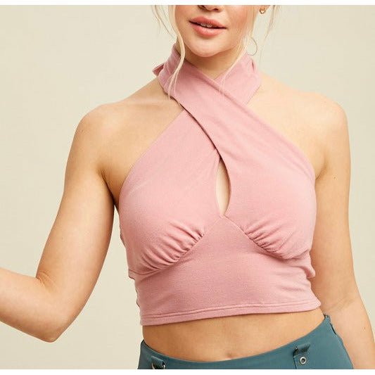 Multi-way Halter Knit Top