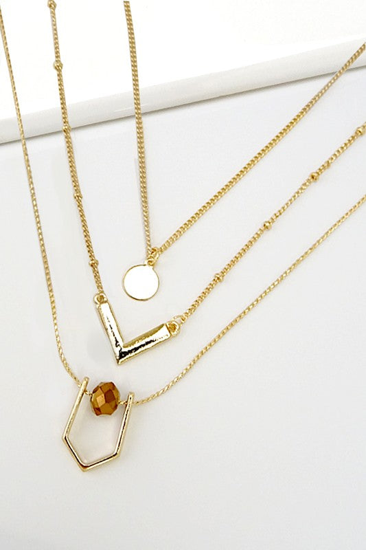 Gold layered necklace