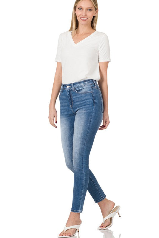 High-Rise Skinny Denim Jeans