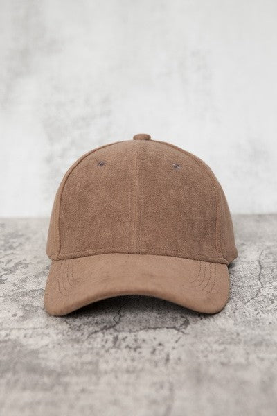 SUEDE VEGAN BASEBALL CAP