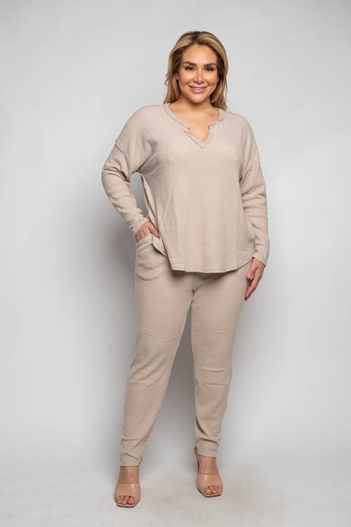Curvy Brushed Long Sleeve